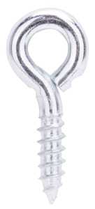 ProSource LR230 Screw Eye, 4.8 mm Dia Wire, 6 mm Thread, 3/4 in L Thread, 1-5/8 in OAL, 187 lb Working Load, Steel, Zinc