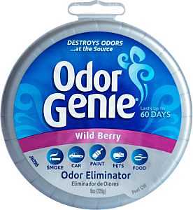Odor Genie FG69H Odor Eliminator, 8 oz, Wild Berry, 300 sq-ft Coverage Area, 60-Day Freshness