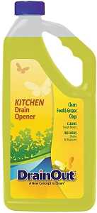 Drain OUT DOK0632N Drain Opener, Liquid, Yellow, Citrus, 32 oz, Bottle