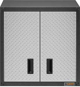 Gladiator GAWG28FDYG Gear Box, 150 lb, 2-Shelf, Steel, Silver Tread