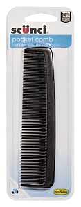 Lil' DRUG STORE 7-92554-11200-0 Pocket Hair Comb, Plastic Bristle, Black Bristle