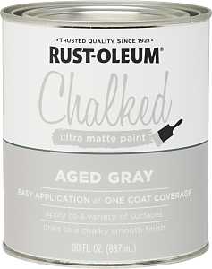 Chalked 285143 Chalk Paint, Ultra Matte, 30 oz, Aged Gray