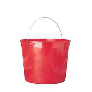 Leaktite #1124143 Rim Pail, 10 qt, HDPE, Red