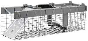 Havahart 1026 Animal Trap, 17-3/4 in L, 6.88 in W, 5-1/2 in H, Spring Loaded Door