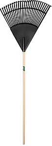 UnionTools 64309 Leaf Rake, Polypropylene Tine, 26-Tine, Hardwood Handle, 48 in L Handle