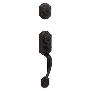 Kwikset 95530-019 Combination Lockset, Venetian Bronze, Knob Interior Handle, 2 Grade, Re-Key Technology: SmartKey
