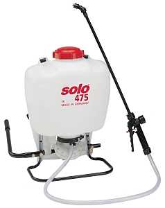 Solo 475-B Backpack Sprayer, 4 gal Tank, 4 ft L Hose, HDPE Tank, 25 ft Horizontal