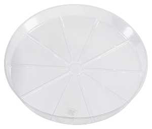 Gardener's Blue Ribbon VS14 Planter Saucer, 14 in Dia, Vinyl, Clear