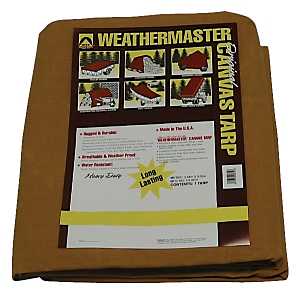 Dize Weathermaster CA1216D Tarpaulin, 16 ft L, 12 ft W, Canvas