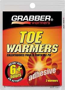 Grabber Warmers TWES Adhesive Toe Warmer, Specifications: 100 deg F Average, 107 deg F Max, 6 hr Continuous Warmth