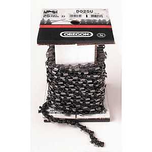 Oregon D025U Chainsaw Chain, 25 ft L Bar, 0.05 Gauge, 3/8 in TPI/Pitch