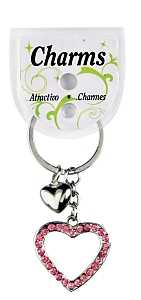 Hy-Ko KH404 Key Ring, Bling Gem Heart