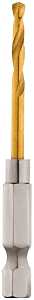 Milwaukee SHOCKWAVE 48-89-4605 Impact Drill Bit, 1/8 in Dia, 2.62 in OAL, Twist Flute, 1/4 in Dia Shank, Hex Shank