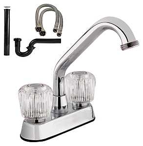 Belanger 2940WKIT Laundry Tub Faucet, 2-Faucet Hole, Brass, Polished Chrome