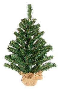 Hometown Holidays 11112 Ball and Burlap Tree, 12 in H, Tree, Burlap/PVC, Indoor, Outdoor