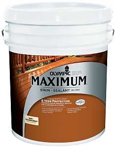 Olympic MAXIMUM 79560C 18.9L Stain and Sealant, Liquid, 18.9 L