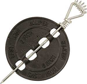 Imperial BM0052-A Series Damper, 7 in Dia Dimensions, Cast Iron