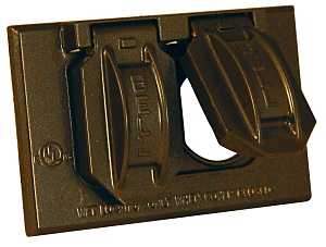 BELL 5180 5180-2 Weatherproof Flip Cover, 4.563 in W, 1 -Gang, Aluminum, Bronze, Powder-Coated