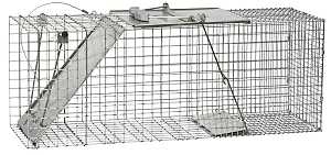 Havahart Easy Set 1085 Animal Trap, 32 in L, 10 in W, 12 in H, Spring-Loaded Door
