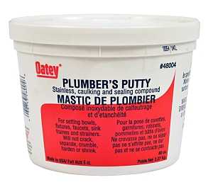Oatey 48004 Plumbers Putty, Solid, Off-White, 2 kg Plastic Container