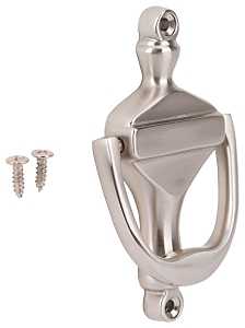 ProSource HR4003SN-PS Door Knocker, Brass, Satin Nickel, 3-3/8 in Mounting Hole Center to Center