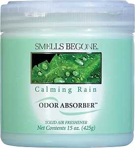 Smells Begone 50516 Odor Absorbing Gel, 15 oz, Jar, Calming Rain, 450 sq-ft Coverage Area