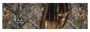 Realtree RT-WF-WT-XT Rear Window Decal, Whitetail with Realtree Xtra Camo, Vinyl Adhesive