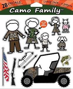 Realtree RT-CFAM-LG Decal Set, Camo Family, Vinyl Adhesive