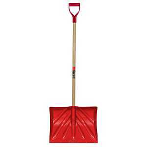 Garant APM18KDRU Snow Shovel, 51 in OAL, 18 in W Blade, 13-1/2 in L Blade, Polyethylene Blade
