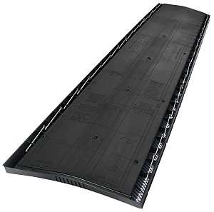 GAF COBRA CRV3 Exhaust Vent, 4 ft L, Polypropylene, Black