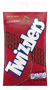 Twizzlers TWZ12 Candy and Gum Licorice, Strawberry Flavor, 7 oz Bag