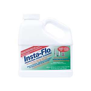 Insta-Flo IS-600 Drain Cleaner, Solid, White, Odorless, 6 lb Bottle