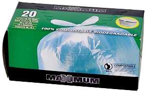 Maximum 51716 Compostable Garbage Bag, Plastic