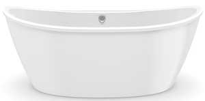 Maax Delsia 6636 Series 106193-000-002 Bathtub, 59 gal, 66 in L, 36 in W, 26-5/8 in H, Free-Standing Installation, White
