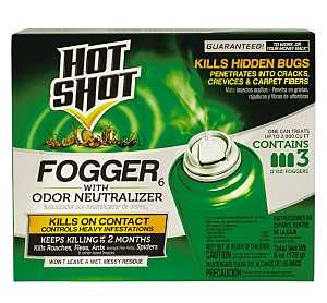 Hot Shot 96180 Fogger with Odor Neutralizer, 2000 cu-ft Coverage Area, Light Yellow/Water White