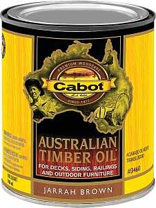 Cabot 140.0003460.005 Australian Timber Oil, Jarrah Brown, Liquid, 1 qt