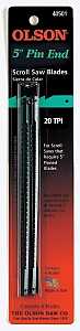 Olson SC40501 Pin End Scroll Blade, Hook Teeth, 20 TPI, 0.1 in W, 5 in L