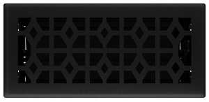 Imperial RG3466 Floor Register, 10 in W Duct Opening, 4 in H Duct Opening, Polystyrene, Black Iron