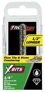 Rotozip X-Bit XB-FTC1 Rotary Tool Bit, 1/4 in Dia, 3-7/8 in L, 1/4 in Dia Shank, Diamond