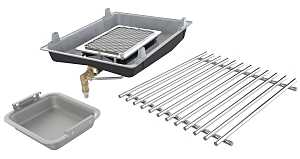 Broil King 18677 Infrared Side Burner Kit, 9.65 in W x 11.93 in H Dimensions, Stainless Steel