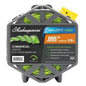 Shakespeare Ballistic 17249 Trimmer Twist Line, 0.095 in Dia, 230 ft L