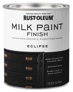 Rust-Oleum 331052 Milk Paint, Matte, Eclipse, 1 qt Can
