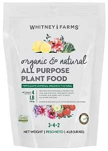 Whitney Farms 10101-10001 All-Purpose Plant Food, 4 lb, Bag, Granular