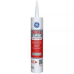GE GE14209 Kitchen and Bath Caulk, White, 24 hr Curing, 10.1 oz Cartridge