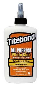 Titebond 5033 All-Purpose Glue, White, 8 oz Bottle