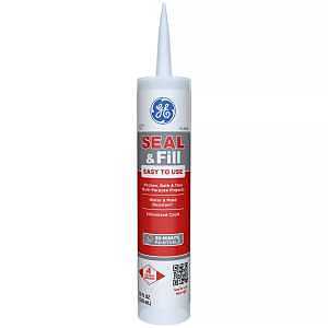 GE Siliconized Multi-Purpose Acrylic 2876713 Kitchen & Bath Caulk, Clear, 2 to 7 days Curing, 10 fl-oz Cartridge