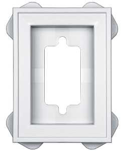 Builders Edge 130030002001 Mounting Block, 6-5/16 in L, 4-1/2 in W, White