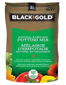 Black Gold 1402040.LT056P Natural and Organic Potting Mix, 56 L