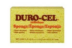 Duro-Cel 03070 Sponge, 6 in L, 4 in W, 1-1/2 in Thick, Cellulose, Yellow