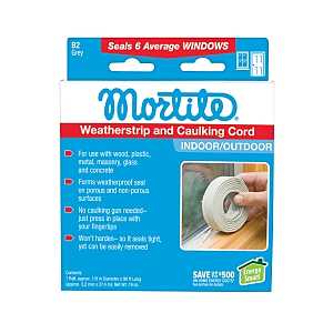 Frost King B2 Caulking Cord, 90 ft L, Vinyl, Gray